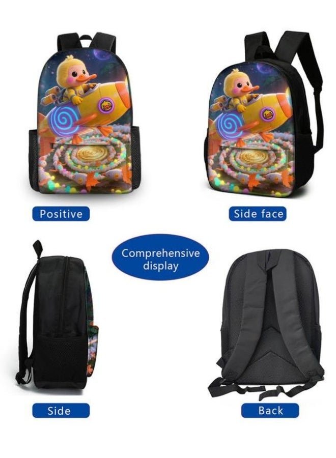 واضح من النار حقيبة ظهر + حقيبة يد + حقيبة قرطاسية | هدية موسم العودة إلى المدرسة / عطلة | مجموعة حقيبة كرتونية من ثلاث قطع، سهلة التعامل مع المناسبات المختلفة (الطلاب والأطفال ونزهات الأصدقاء وتسلق الجبال والمدرسة وما إلى ذلك) - 111 - Image 3