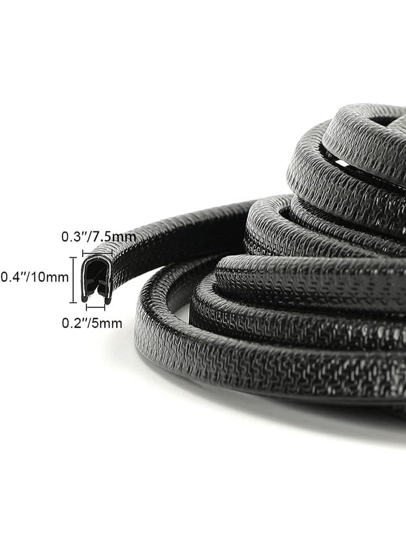 5m Car Door Edge Guards, Rubber, No Glue, U-Shaped, Built-in Metal Clips, Fits Most Vehicles, Fade, Resistant, Scratch and Chip-Resistant, Reduces Dings in Parking Lots - Image 4