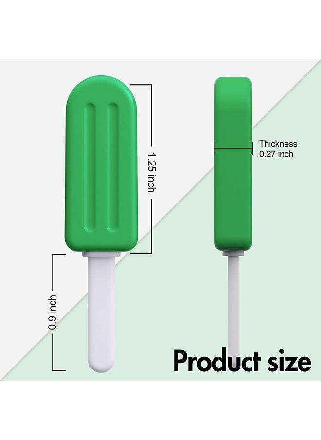 ACTION - Chewies for Aligner,4 PCS Popsicle Silicone Chewies with Grip Handles, for Invisible or Metal Braces Aligner Munchies (Unflavored,Peach, Mint, Grape), Silica Gel Handheld Aligner Chompers,  (Colorful) - Image 1