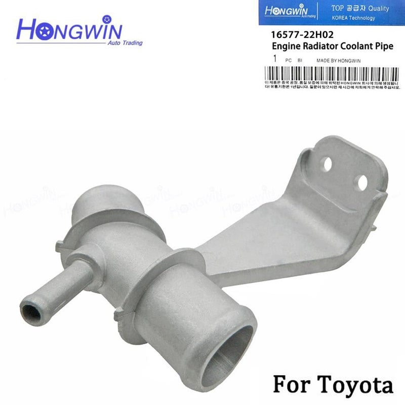 HWATPS 1657722H02 Aluminium Engine Radiator Coolant Water Outlet Pipe For Toyota Corolla Matrix 20082017 18L L4 16577220401657722030 - Image 4