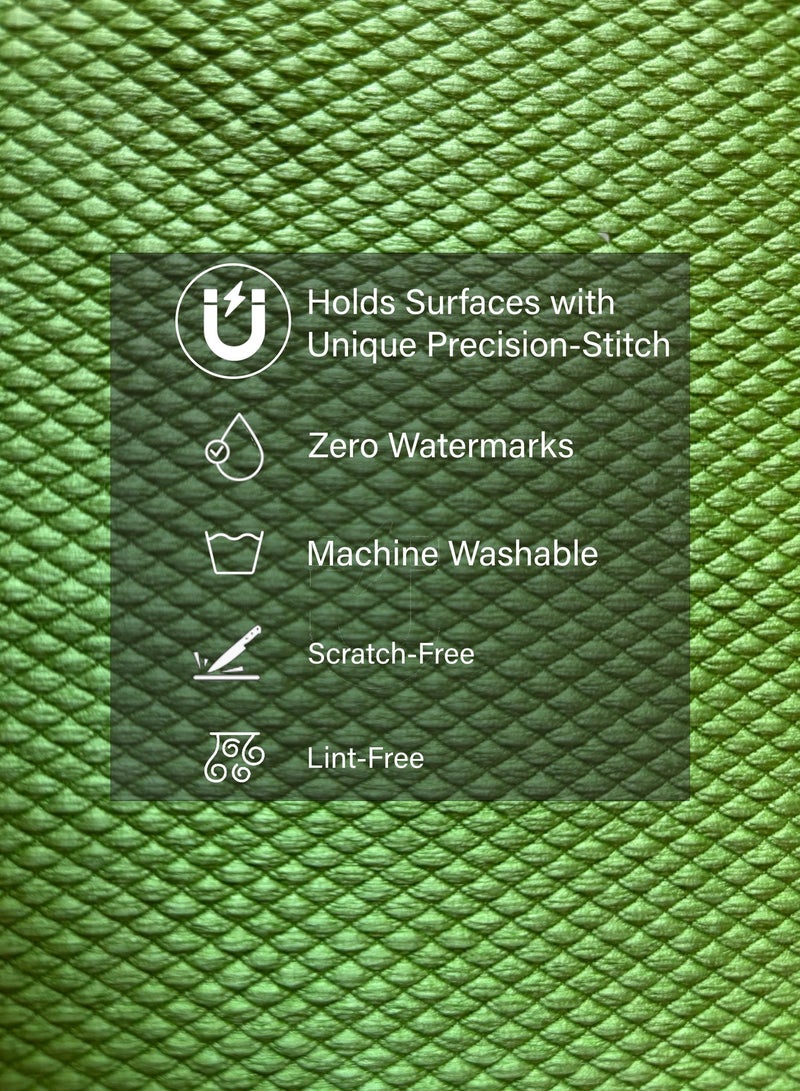 Silver Home Premium Microfiber Cleaning Cloth | Large 40×40 cm | Ultra Tight-Knit Fibers Grip Surfaces Like a Magnet | Streak-Free Shine | Durable & Reusable | Skin Tested & Approved by SASO | 4-Pack - Image 5