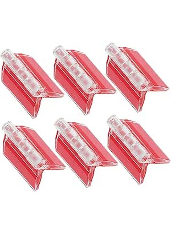6Pcs Self Adhesive Acrylic Folding Cabinet Hinges 25x35mm Plastic Box Lid Hinges For Crafts - Image 1