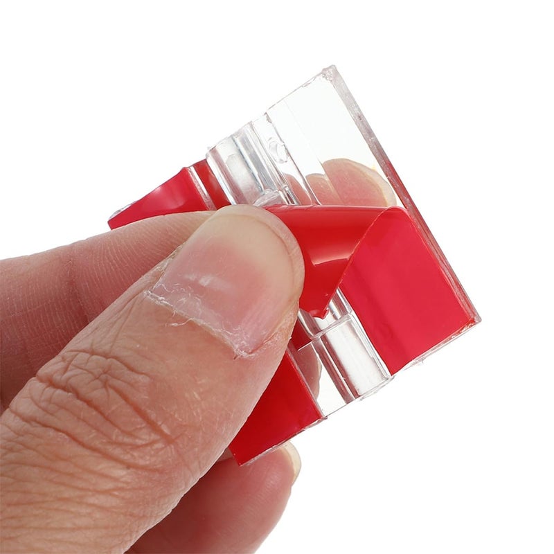 6Pcs Self Adhesive Acrylic Folding Cabinet Hinges 25x35mm Plastic Box Lid Hinges For Crafts - Image 4