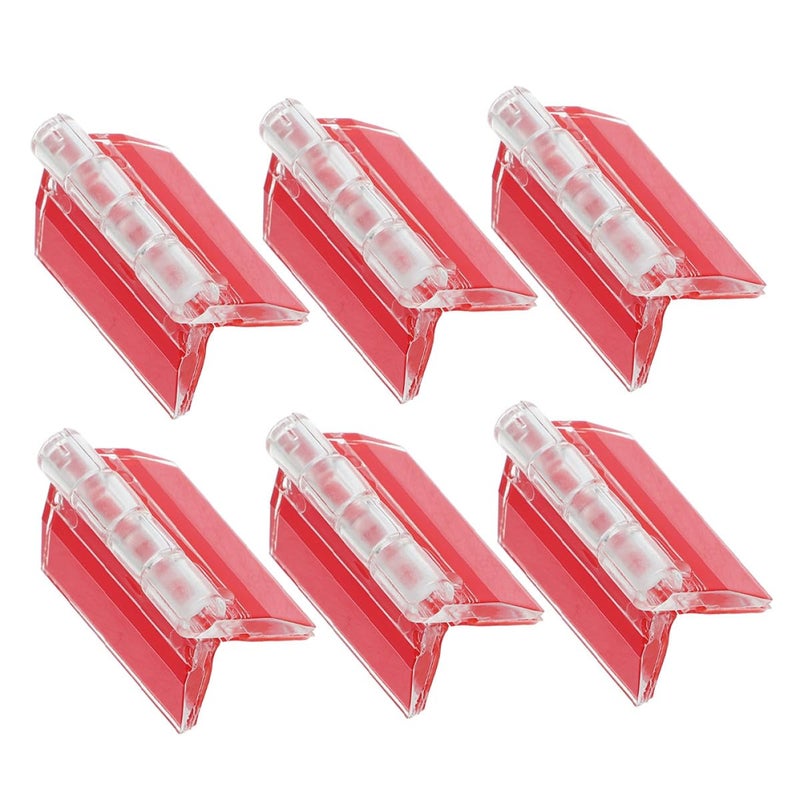 6Pcs Self Adhesive Acrylic Folding Cabinet Hinges 25x35mm Plastic Box Lid Hinges For Crafts - Image 2
