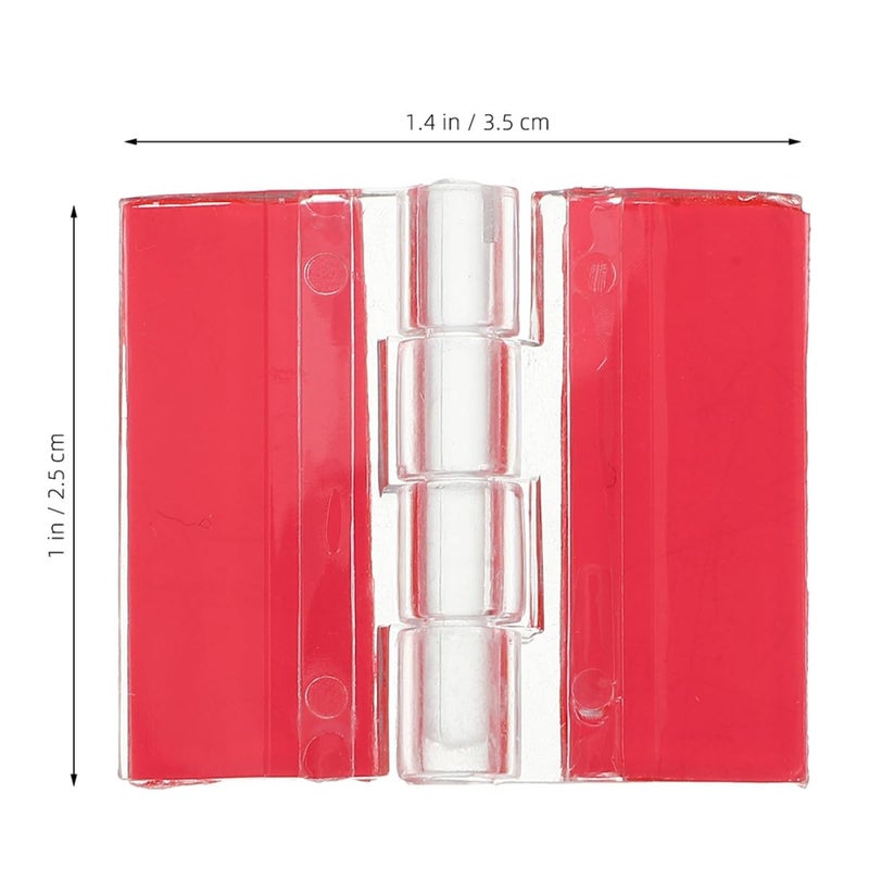 6Pcs Self Adhesive Acrylic Folding Cabinet Hinges 25x35mm Plastic Box Lid Hinges For Crafts - Image 3