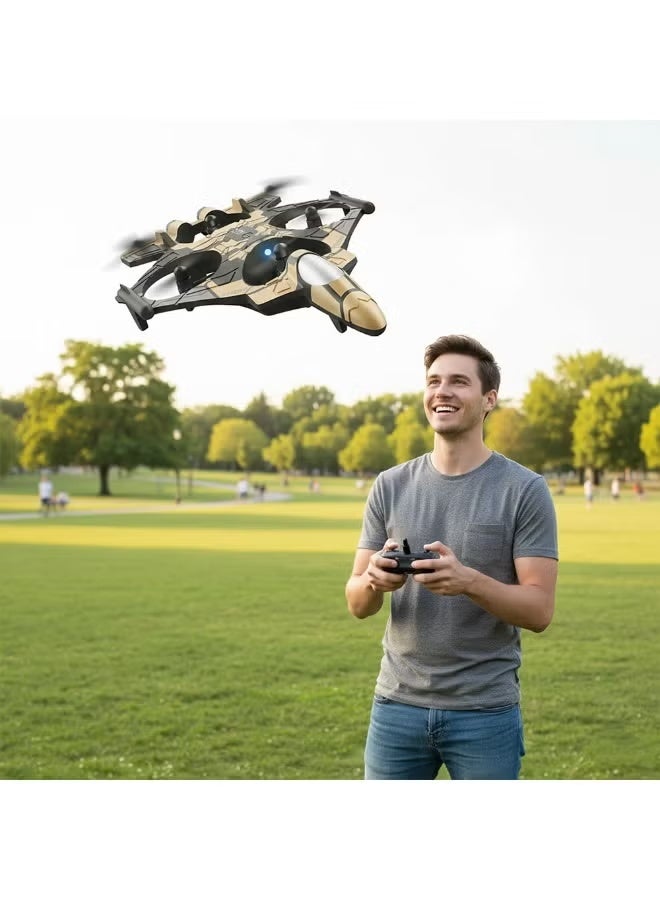 ELTRAZONE Drone Z100 LED Light Flying Toy with Shuttle Stunts, 360° Flips, Easy One-Key Takeoff & Landing, Smooth Hover Control for Fun Indoor & Outdoor Adventures - Image 4