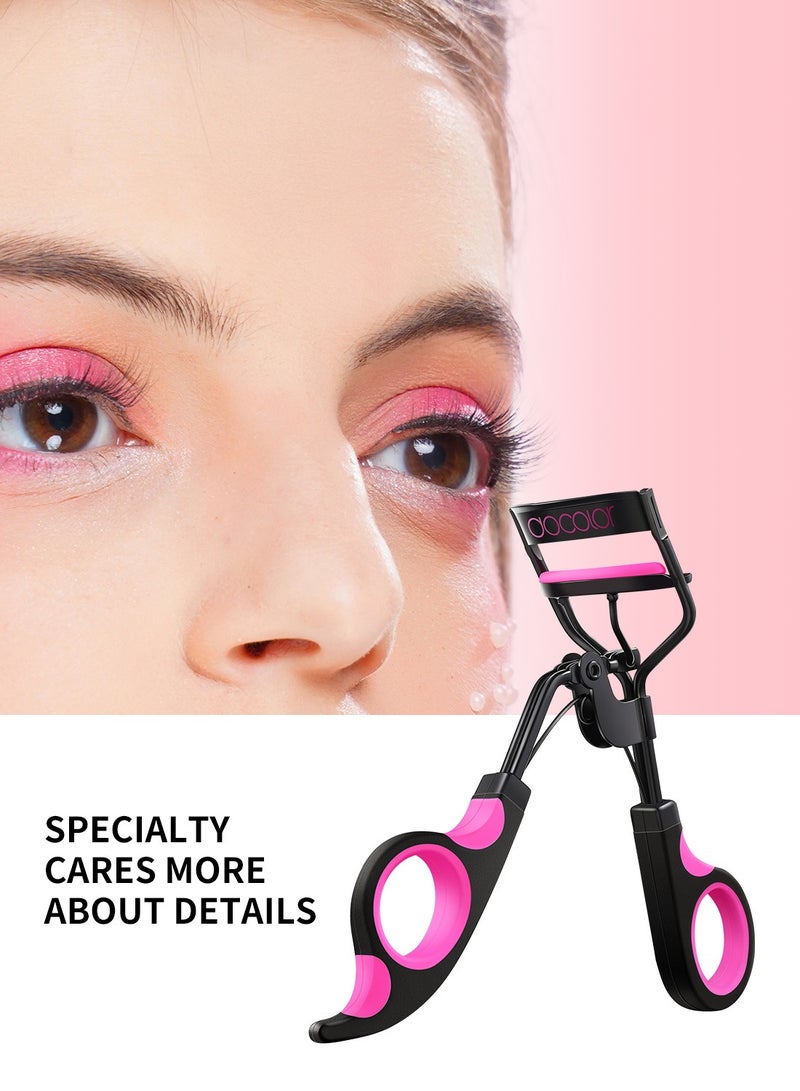 docolor 4-in-1 Professional Eyelash Curler Kit – Stainless Steel Curler + 6 Pads, Eyelash Comb & Tweezers & Dual Brush  - Image 3