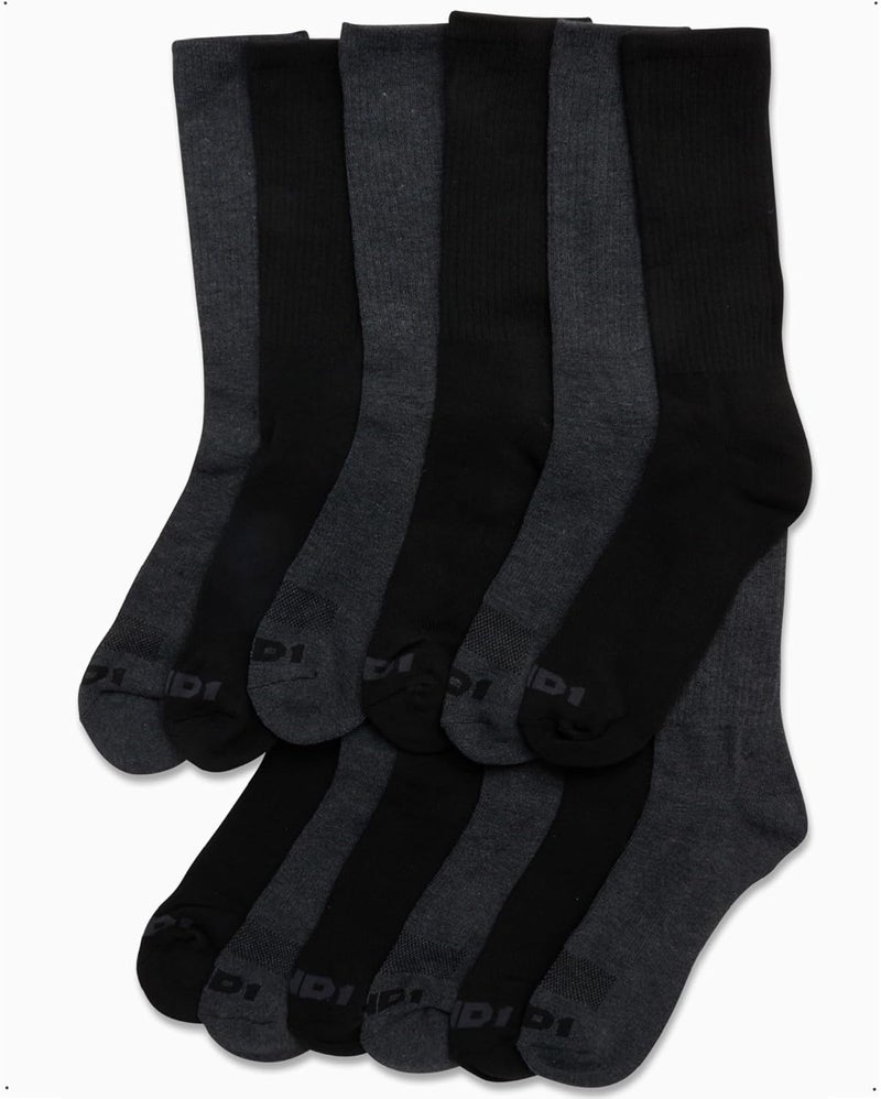 And1 Mens Crew Socks - 12 Pack Moisture Wicking Cushioned Performance Breathable Athletic Socks for Men (Sizes: 6-12.5) - Image 3