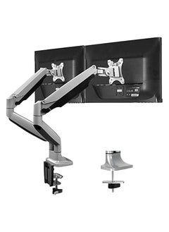 erorex Dual Monitor Mount Stand - Aluminum Gas Spring Monitor Desk Mount full Motion Adjustable Bracket for 2 13 to 32 Inch Computer Screen With Clamp, Grommet Base - Each Arm Hold up to 19.8 lbs,  - Image 1