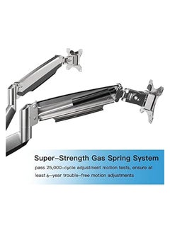 erorex Dual Monitor Mount Stand - Aluminum Gas Spring Monitor Desk Mount full Motion Adjustable Bracket for 2 13 to 32 Inch Computer Screen With Clamp, Grommet Base - Each Arm Hold up to 19.8 lbs,  - Image 3