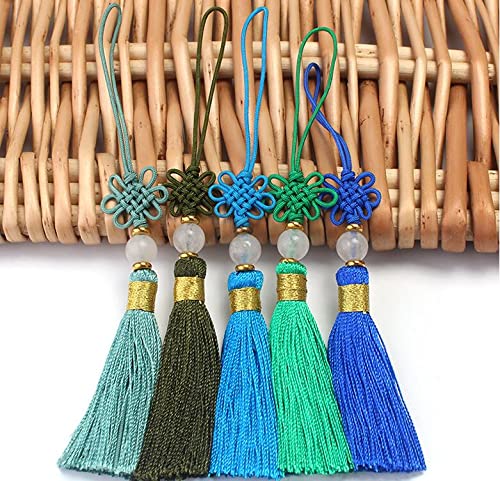 FZBNSRKO 20 Pcs Small Craft Tassels,Mini Tassel with Beads,4.5" Inch Assorted Colors Tassels for Jewelry Making Crafts DIY Earring Bookmark Supplies - Image 4