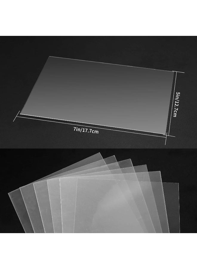 TPGP 6 Pcs Clear Acrylic Panels, Plastic Perspex Sheets, Transparent Plexiglass Boards for Picture Frame Glass Replacement, Display Projects, Painting, DIY Craft - 5 * 7 Inch - Image 2