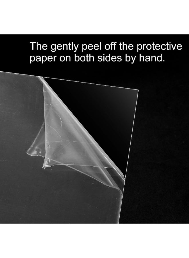 TPGP 6 Pcs Clear Acrylic Panels, Plastic Perspex Sheets, Transparent Plexiglass Boards for Picture Frame Glass Replacement, Display Projects, Painting, DIY Craft - 5 * 7 Inch - Image 3