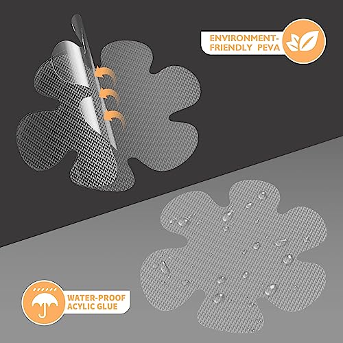 Nodirz Non Slip Bathtub Stickers, 24 PCS Shower Stickers for Safety Bathroom Tubs, Bathtub Non Slip Stickers and Adhesive Decals Scraper for Bath Tub, Shower Floor, Stairs, Ladders(Flower Shape, Clear) - Image 4