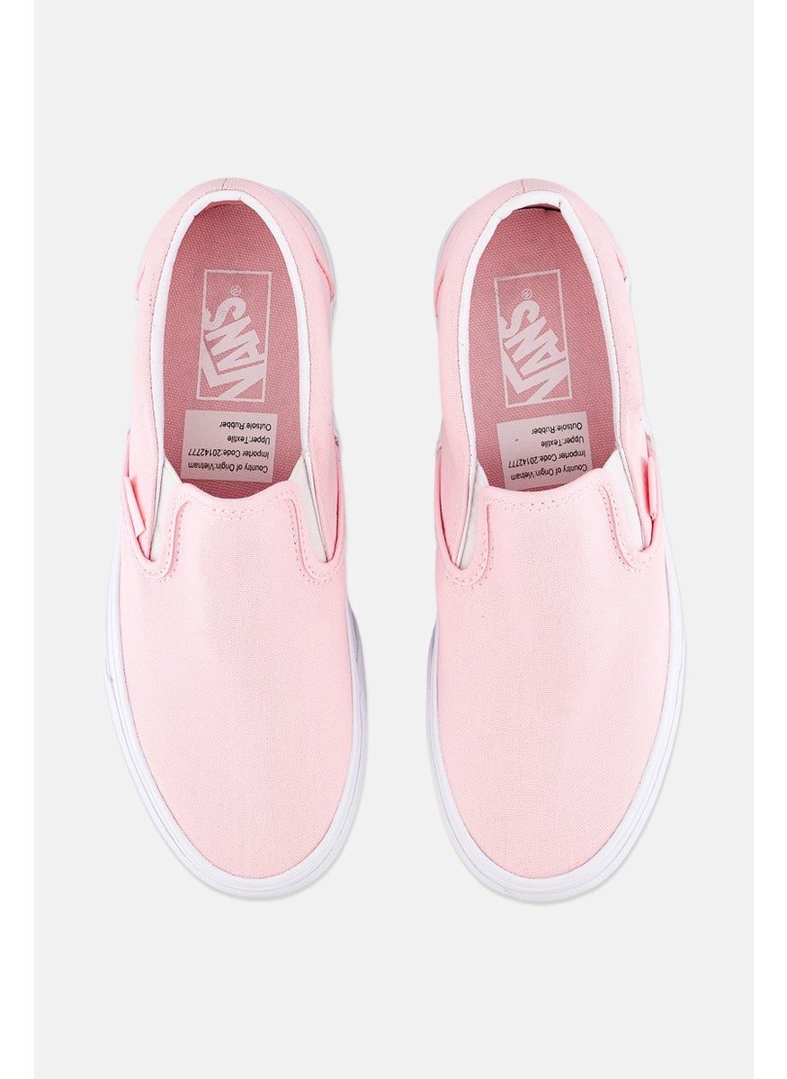 VANS - Women Classic Slip On Skate Shoes, Pink - Image 1
