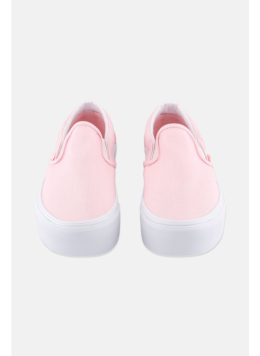 VANS - Women Classic Slip On Skate Shoes, Pink - Image 1
