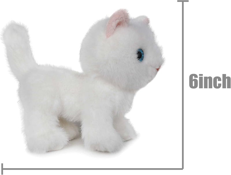 Ice King Bear White Cat Stuffed Animal with 2 Kittens Plush Toy, 10 Inches Mom and 6 Inches Baby - Image 4