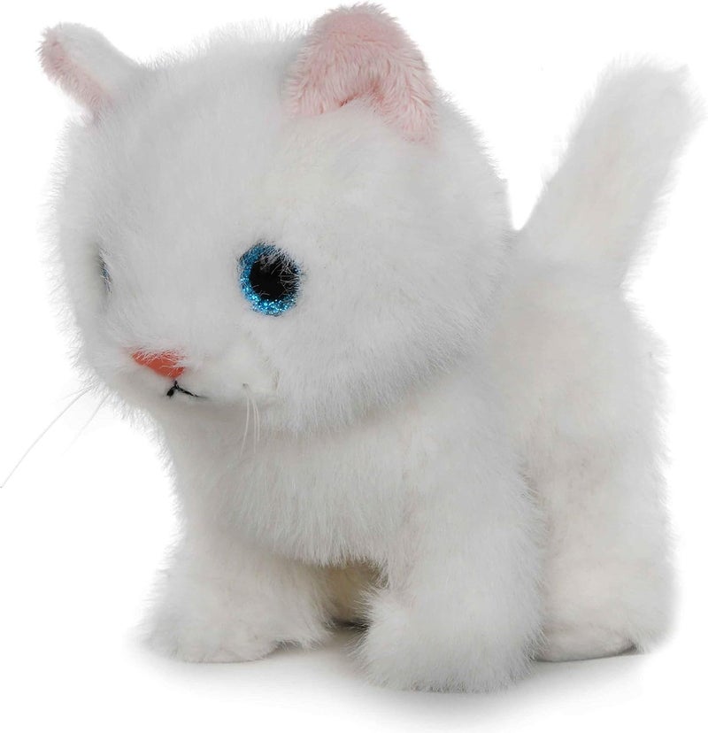 Ice King Bear White Cat Stuffed Animal with 2 Kittens Plush Toy, 10 Inches Mom and 6 Inches Baby - Image 2