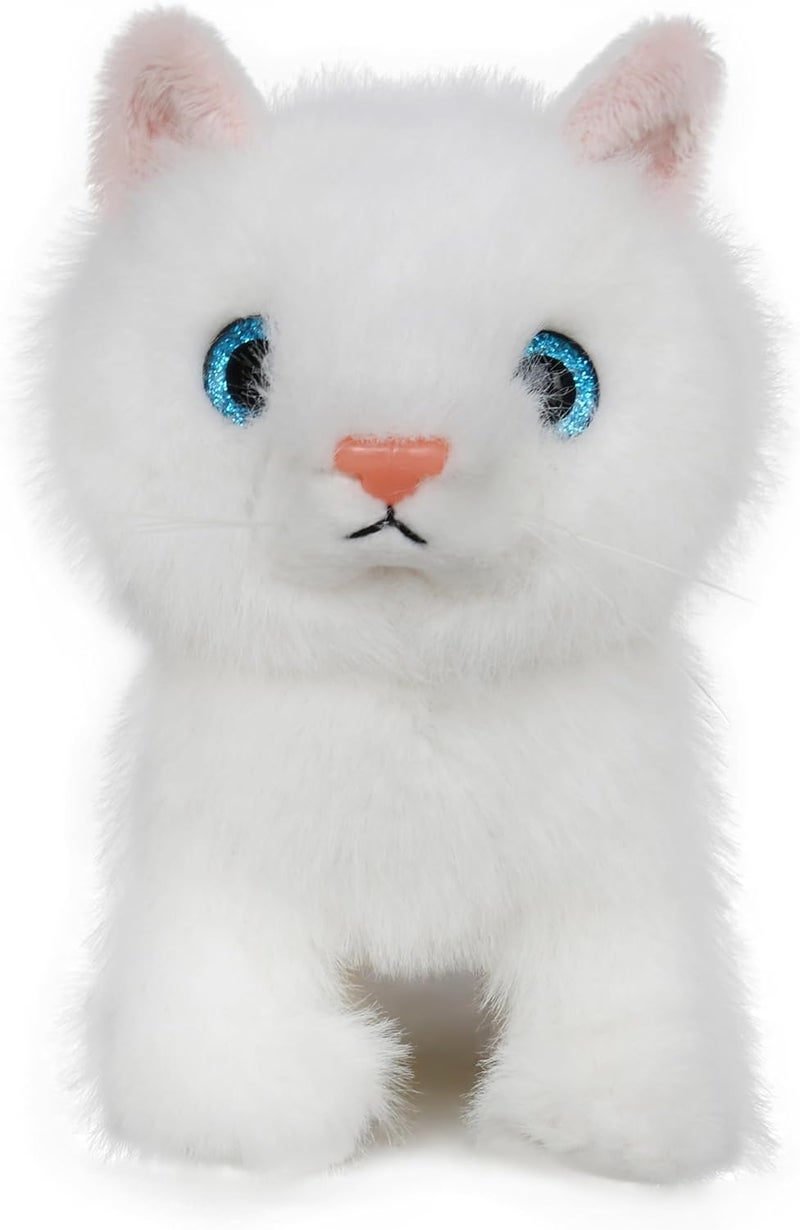 Ice King Bear White Cat Stuffed Animal with 2 Kittens Plush Toy, 10 Inches Mom and 6 Inches Baby - Image 3
