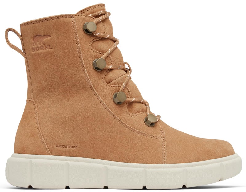 SOREL Women's Explorer lll Joan Waterproof Boot - Tawny Buff, Chalk - 10 - Image 5