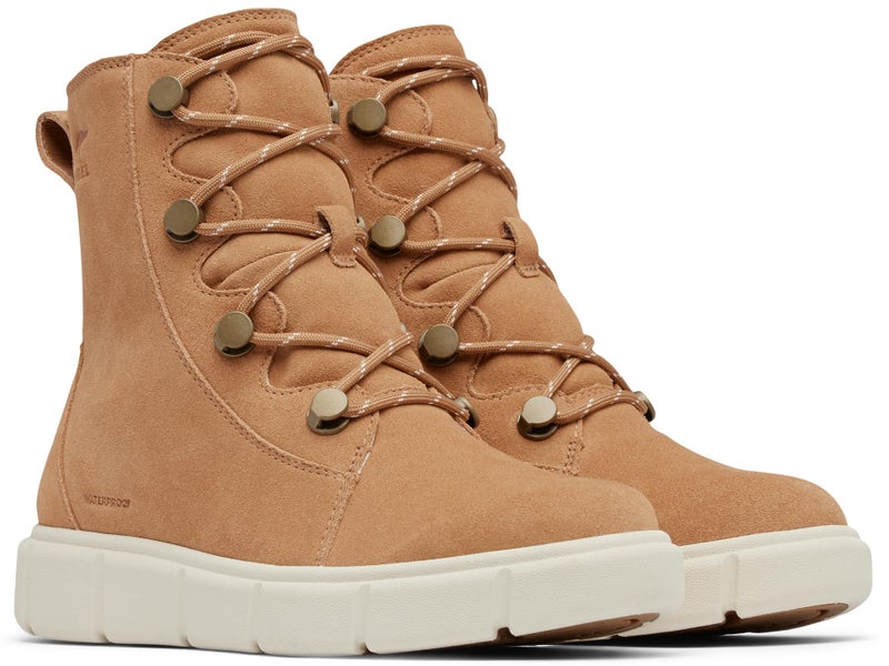SOREL Women's Explorer lll Joan Waterproof Boot - Tawny Buff, Chalk - 10 - Image 3