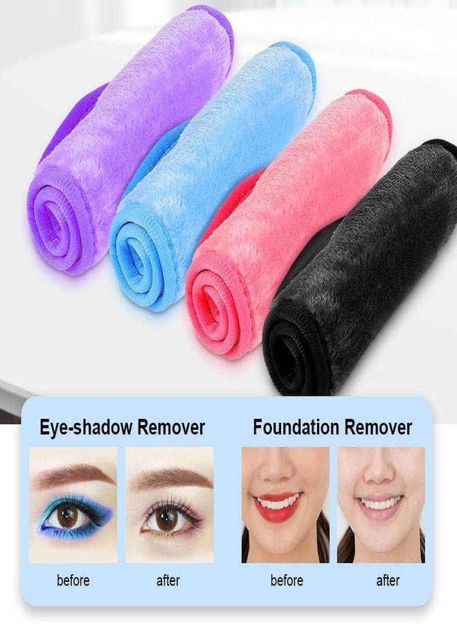 Outlay Home Face Makeup Remover Cloths Microfiber Wash Cloth Soft Fast Drying Facial Cleansing Cloth for Face, 12 x 12 Inch - Pack of 3 (Multicolor) - Image 4