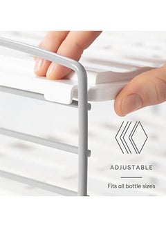 YouCopia Upspace Water Bottle And Travel Mug Cabinet Organizer Adjustable Storage Rack For Kitchen Organization White 2 Shelf 50185  - Image 2