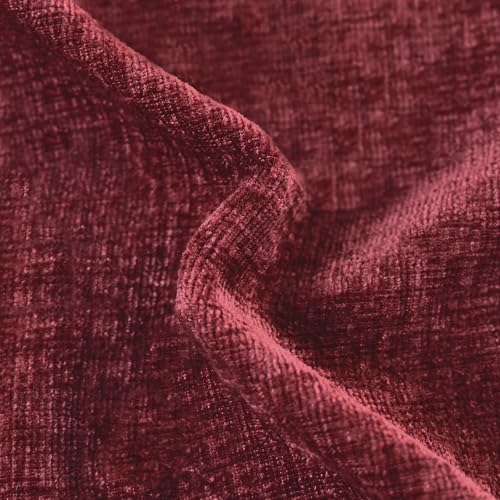 CaliTime Christmas Throw Pillow Covers Decorative 18 X 18 Inches Pack of 4 Cozy Chenille Cushion Cases for Couch Sofa Bed Living Room Home Burgundy - Image 3