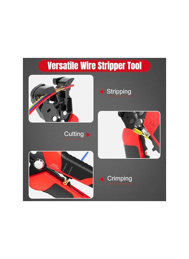 PROMASS Wire Stripper, promass Automatic Cable Stripper and Cutter Tool for 0.2-6mm² Cables, Self-Adjusting Wire Stripping Pliers, Cable Cutter & Crimping Tool, Electrician Tool  - Image 3