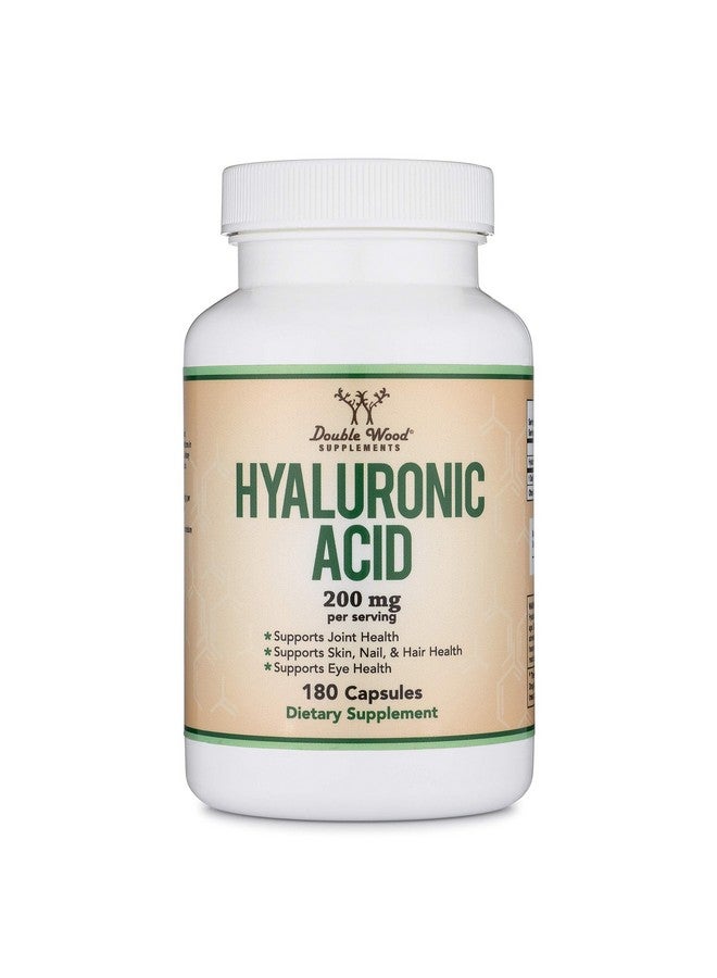 Double Wood Supplements Hyaluronic Acid Supplements -180 Capsules (Enhances Effects of Hyaluronic Acid Serum for Face) 200mg Per Serving for Skin and Face Aging Support (Acido Hialuronico) Gluten Free by Double Wood - Image 4