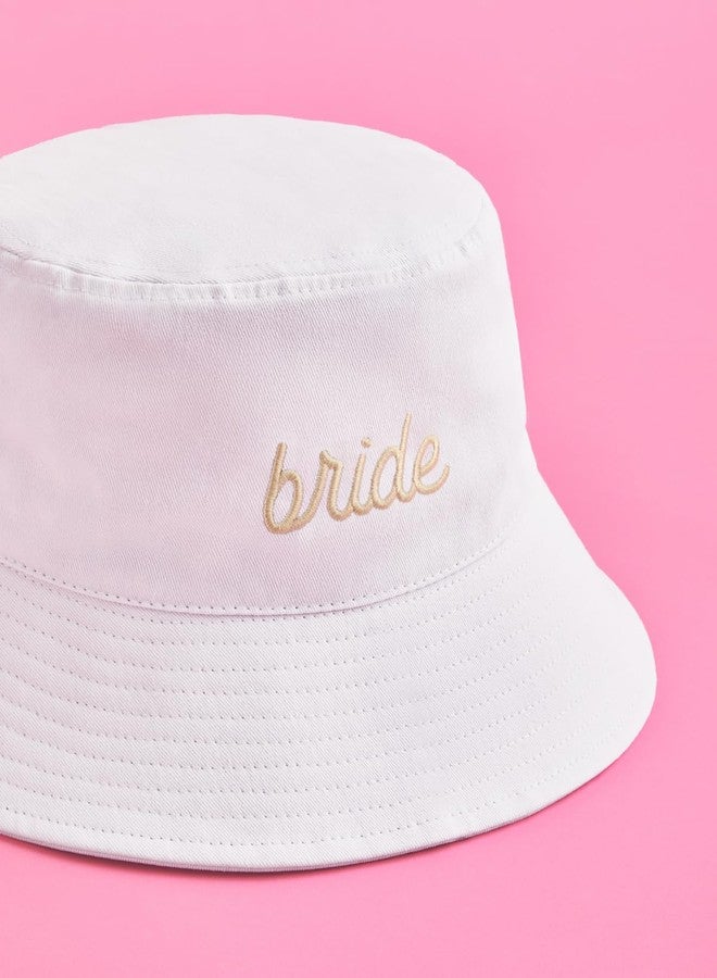 xo, Fetti Bride Embroidered Bucket Hat | Beige Bachelorette Party Outfit, Bridal Shower Gift, Engagement Accesories, Cute Neutral Bride to Be - Image 5