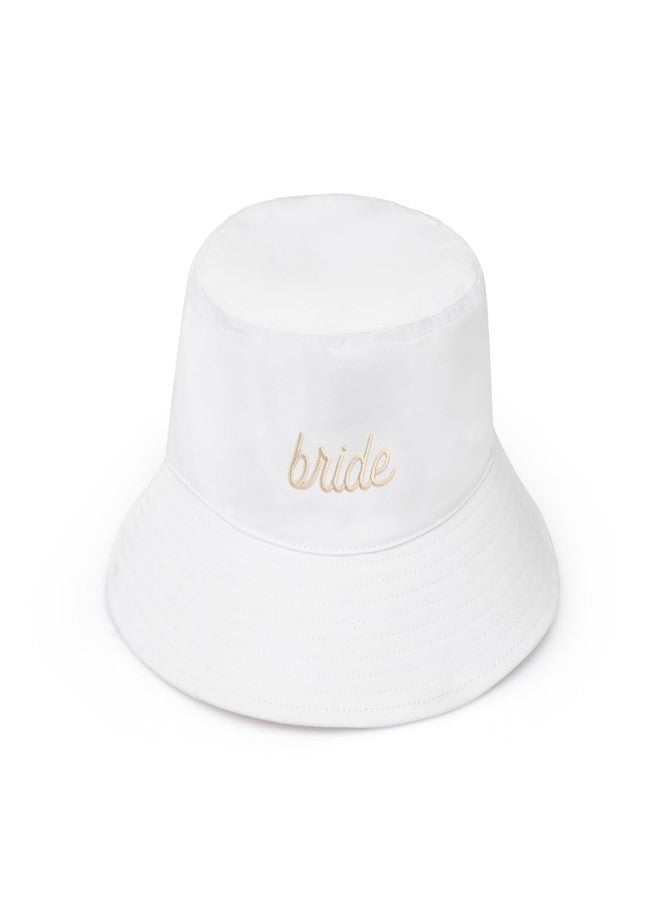 xo, Fetti Bride Embroidered Bucket Hat | Beige Bachelorette Party Outfit, Bridal Shower Gift, Engagement Accesories, Cute Neutral Bride to Be - Image 1