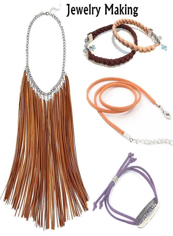 Zhiheng 100 Yards Faux Suede Lace String Soft Beading Cord Thread Velvet Ribbons for Bracelet Necklace Jewelry Making Embellishment Trimming (Blue) - Image 5