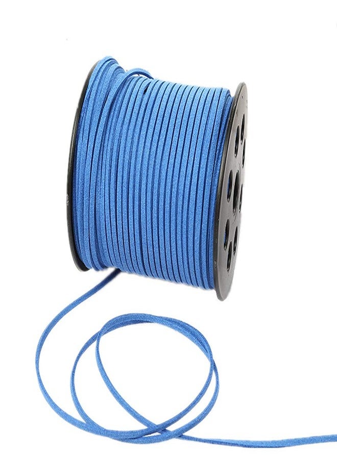 Zhiheng 100 Yards Faux Suede Lace String Soft Beading Cord Thread Velvet Ribbons for Bracelet Necklace Jewelry Making Embellishment Trimming (Blue) - Image 1