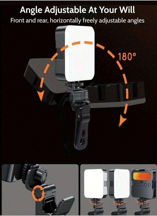 ZAFRA Portable  3 Lighting Mode Mini  Video Light Fill Light Video Light Dimmable 180 Degree Front and Rear Adjustment Angle for iPhone, Cell Phone, Camera, Laptop, Photography, Video,  TikTok, Selfie, Video Conference  - Image 4