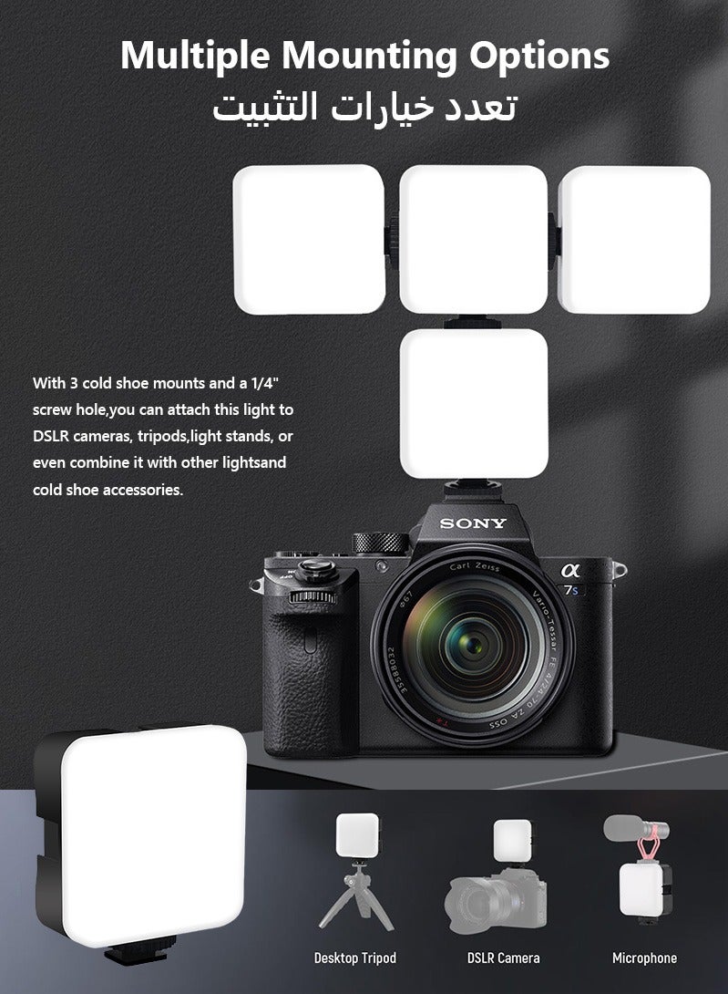 زَافِرَة اضاءة تصوير جوال متعدد الاستخدامات: إضاءة كليب للجوال واللابتوب، مصباح فيديو قابلة للشحن، لوحة إضاءة LED محمولة للكاميرا | اضاءة تصوير صغيره جيبية LED، مع ثلاثة تأثيرات إضاءة قابلة للتعديل (3000K-7000K) - مثالي لمؤتمرات الفيديو وتيك توك ويوتيوب والسيلفي والبث المباشر - Image 5