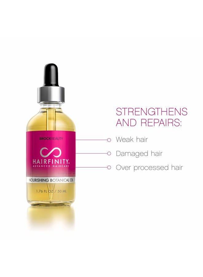 HAIRFINITY Botanical Hair Oil with Rosemary - Growth Treatment for Dry Damaged Hair and Scalp with Jojoba, Olive, Sweet Almond Oils - Silicone and Sulfate Free 1.76 oz  - Image 3