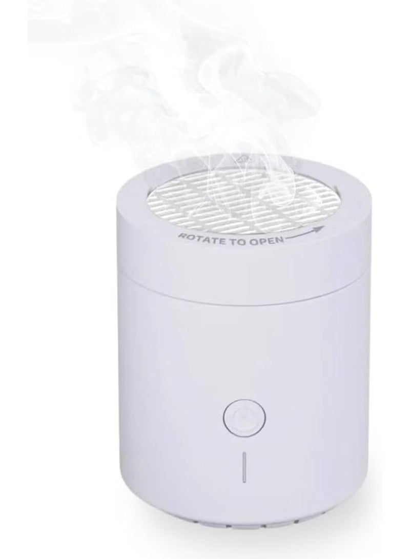 Bakhoor Burner USB Rechargeable Portable Incense and Oud Diffuser with Ceramic Heating Chamber for Home, Car and Office – Smoke-Free Aromatherapy Fragrance Enhancer, White - Image 3