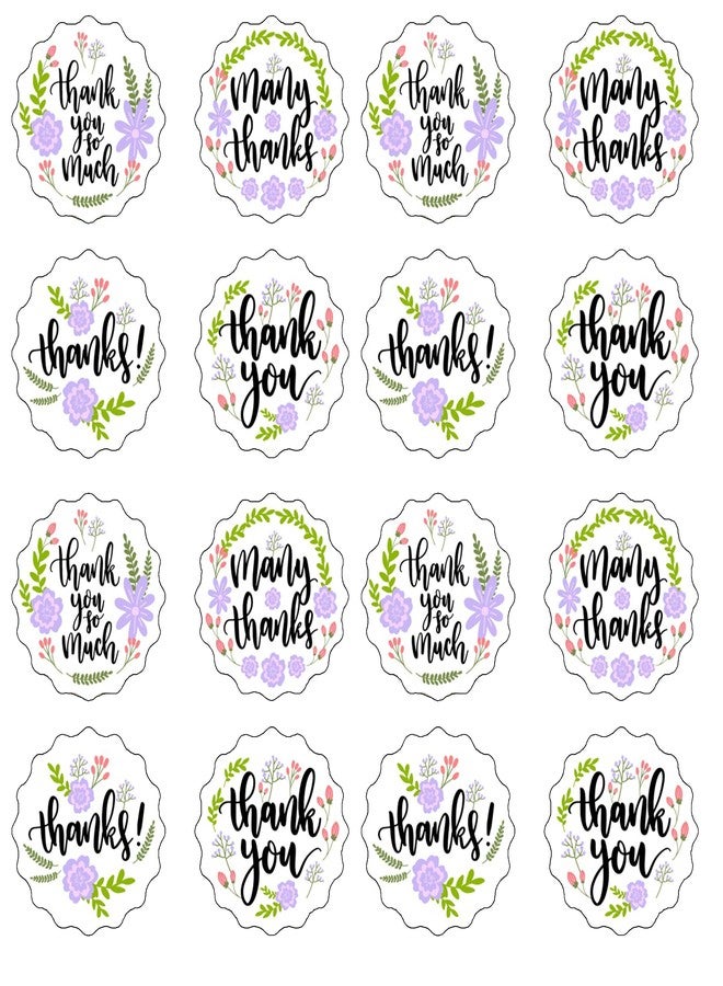 D2c Gift Wrapping Stickers Thank's, Thank You, Thank You So Much Stickers Labels (90) - Image 1