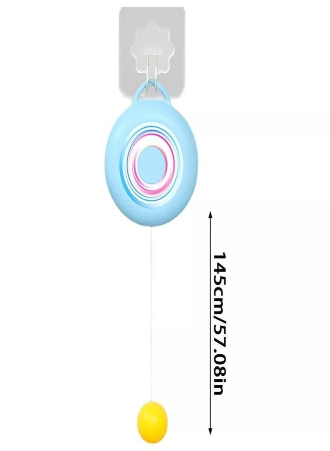 Samip Hanging Table Tennis Self Training Indoor Gaming 2 Racket & 3 Practice Ball Portable - Double Sparring Hanging Toys Parent Child Interaction Indoor Toys (Round Shape) - Image 5