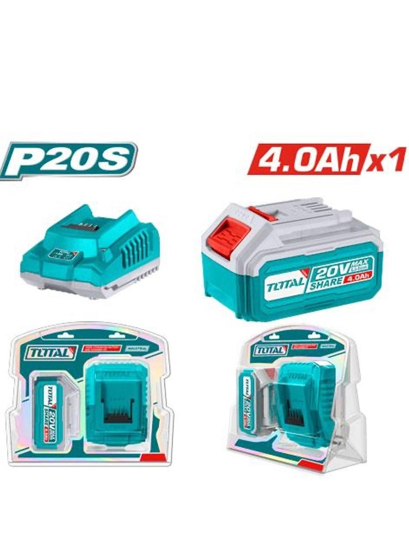 TOTAL 4 MP Battery Kit with Charger - TFBCPK1214 - Total