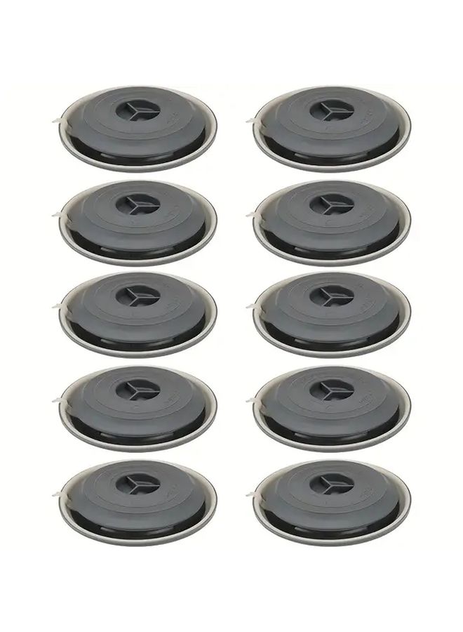 10 Pcs 40mm Round Rubber Bottom Caps Seal Rings Gray Car Automotive Components - Image 1