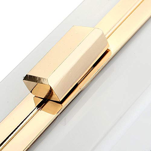 EROUGE Acrylic Evening Clutch Women Designer Handbag Poker Shape Purse, White - Image 5