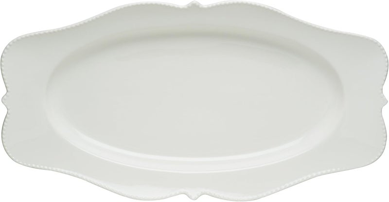 Red Vanilla Pinpoint Oval Platter 165 x 9 White