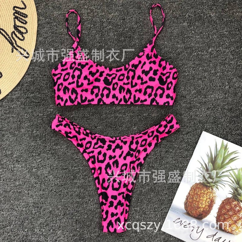 Swimsuit Women'S Leopard Print Bikini Print Swimsuit Bikini - Image 5