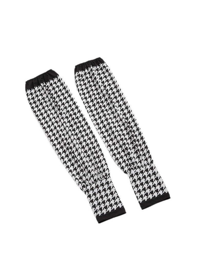 Goolsky Summer Loose Ice Silk Sun Sleeves Women – Driving Cycling INS Thin Arm Covers, UV Protection Breathable, Trendy Printed - Image 2