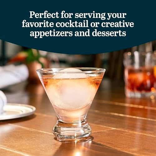 Libbey Cosmopolitan Stemless Martini Glasses Set Of 12, Dishwasher Safe Holiday Martini Glass, Lightweight Cocktail Glass Set for Wedding Party - Image 4