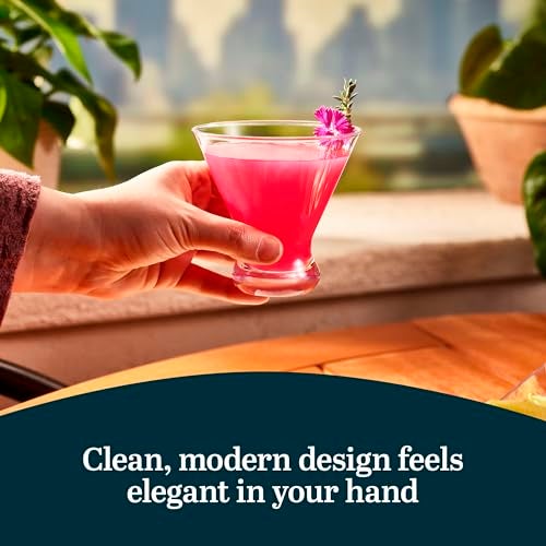 Libbey Cosmopolitan Stemless Martini Glasses Set Of 12, Dishwasher Safe Holiday Martini Glass, Lightweight Cocktail Glass Set for Wedding Party - Image 5