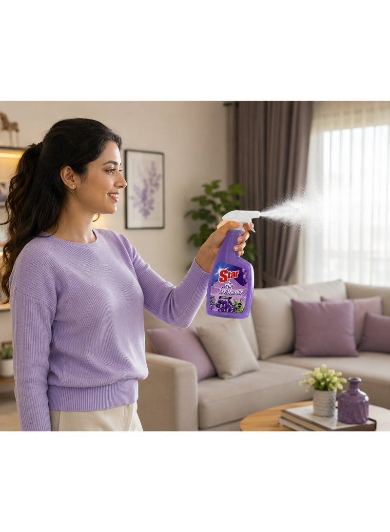 Star Air Freshener Spray Lavender Pack of 2 475ml | Long Lasting Room Fragrance | Air & Fabric Freshener | Home, Office & Car Odour Eliminator - Image 2