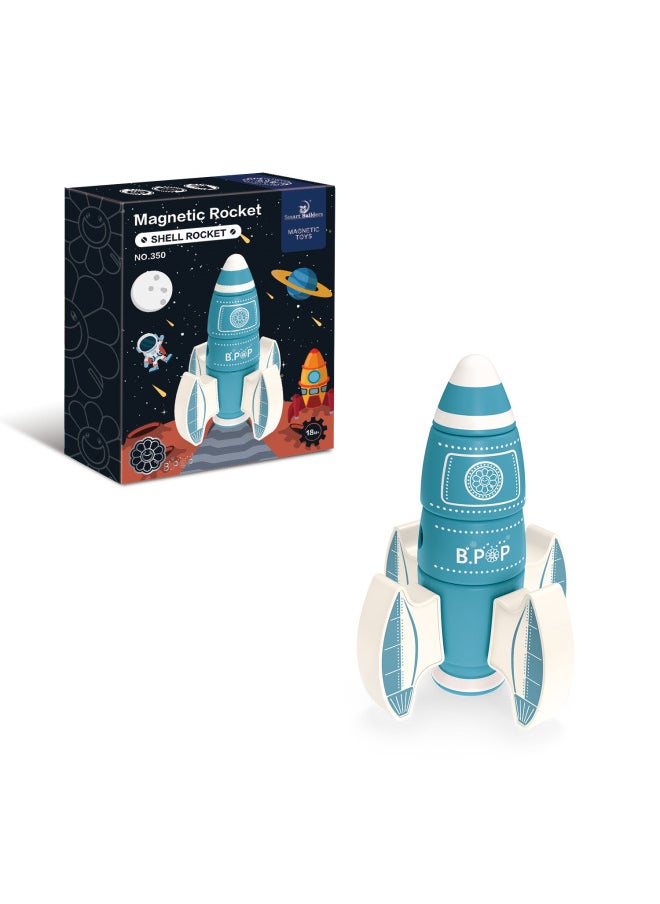 Smart Architect Children's Educational Magnetic Building Blocks Toy Outer Space Robot Creative Variety Building Blocks-Specifications:350  - Image 1